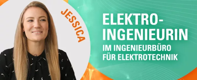 Frau mit Schriftzug "Elektro-Ingenieurin"